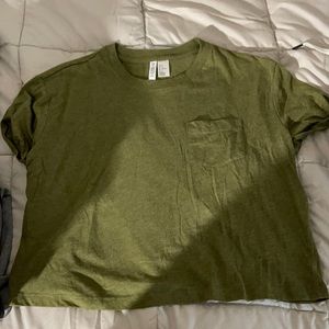 Olive Green Crop Top (medium)